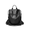 Vintage Brown Faux Leather Women Multi‑Function Backpack