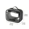 01-4_结果 Black Trim Clear PVC Cosmetic Bag Double‑Zipper Transparent Travel Toiletry Pouch