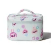 Cute Cartoon Rabbit Print Corduroy Cosmetic Bag Portable Travel Makeup Case