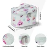 Cute Cartoon Rabbit Print Corduroy Cosmetic Bag Portable Travel Makeup Case