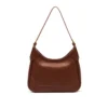 Patchwork Hobo Shoulder Bag Retro Smooth Leather Under‑arm Handbag