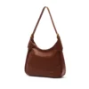 Patchwork Hobo Shoulder Bag Retro Smooth Leather Under‑arm Handbag