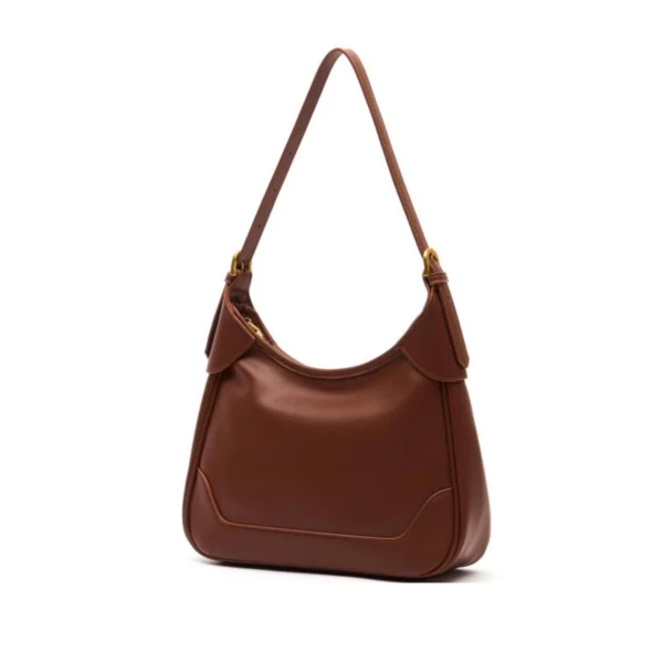 Patchwork Hobo Shoulder Bag Retro Smooth Leather Under‑arm Handbag