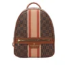 09 vintage‑monogram‑stripe‑pu‑mini‑backpack Vintage Monogram Stripe PU Mini Backpack