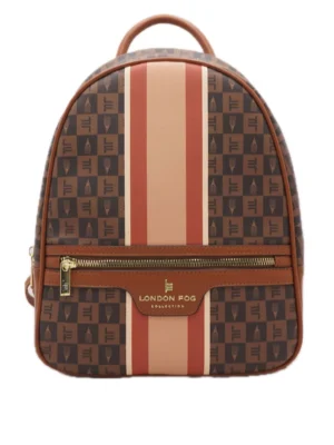 Vintage Monogram Stripe PU Mini Backpack