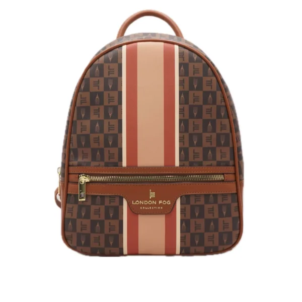 09 vintage‑monogram‑stripe‑pu‑mini‑backpack Vintage Monogram Stripe PU Mini Backpack
