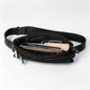 RusticWaist Vintage Leather Fanny Pack with Dual Zip, Retro Waist Bag with Adjustable Strap