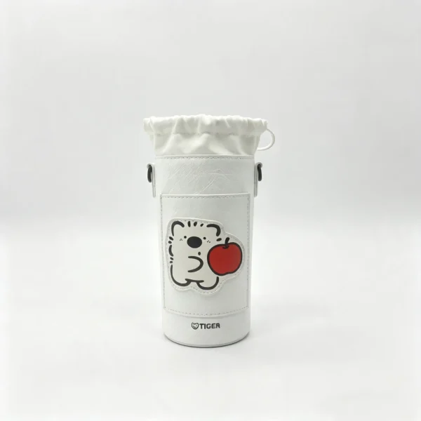 1 MochiTote OEM Kawaii Drawstring Cylinder Bag with Custom Cartoon Patch
