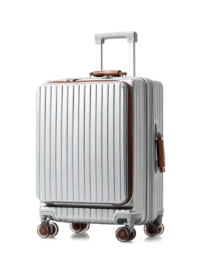 20 Inch Front Pocket Hard Shell Carry-on Luggage with 360° Spinner Wheels