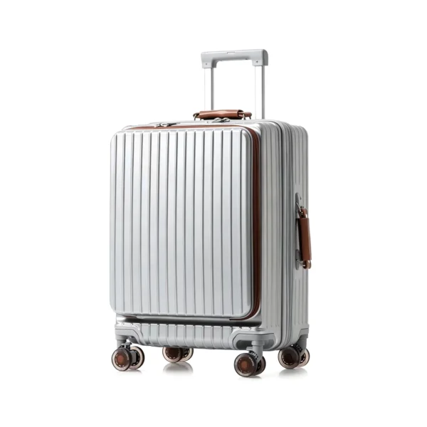 20 Inch Front Pocket Hard Shell Carry-on Luggage with 360° Spinner Wheels