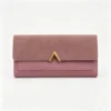 RoseVerve Women's Long Wallet with V Metal Clasp, Multi-Card Slot Purse with ID Window Wholesale