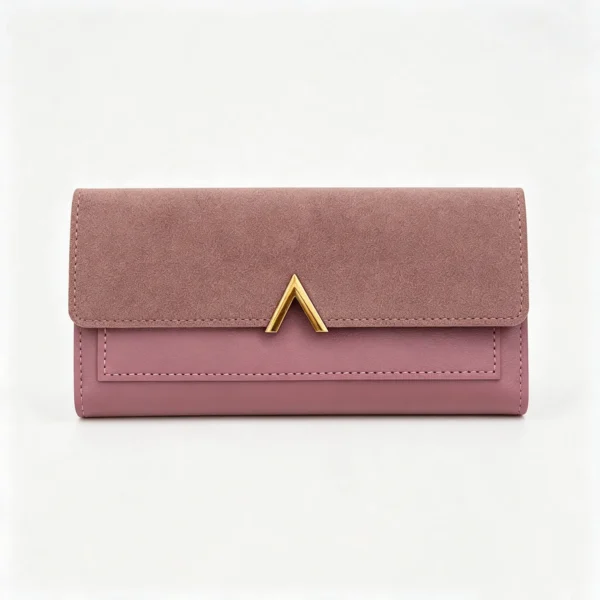 RoseVerve Women's Long Wallet with V Metal Clasp, Multi-Card Slot Purse with ID Window Wholesale