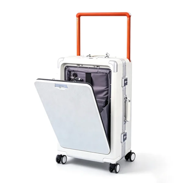 20 Inch Wide Handle Aluminum Frame Carry-on Luggage with Front Laptop Pocket