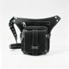 2-1 RebelStrap Punk Thigh Bag with Chain Detail, Streetwear Crossbody Waist Pack with Custom Logo