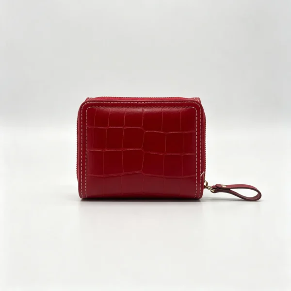 CrimsonFold OEM Croc-Embossed Wristlet Wallet with Accordion Card Slots