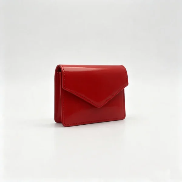 Glossette OEM Patent Leather Envelope Card Holder with Snap Flap