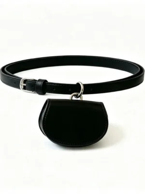 MicroSaddle Mini Leather Crossbody Belt Bag, Minimalist Waist Pouch with Custom Logo