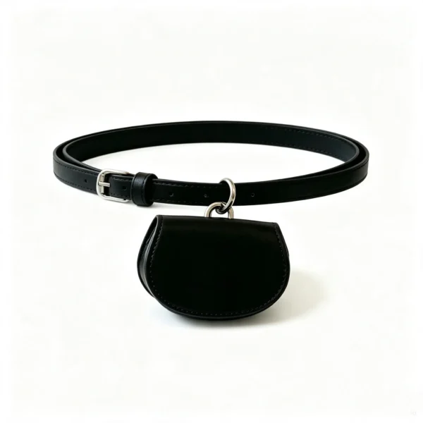MicroSaddle Mini Leather Crossbody Belt Bag, Minimalist Waist Pouch with Custom Logo