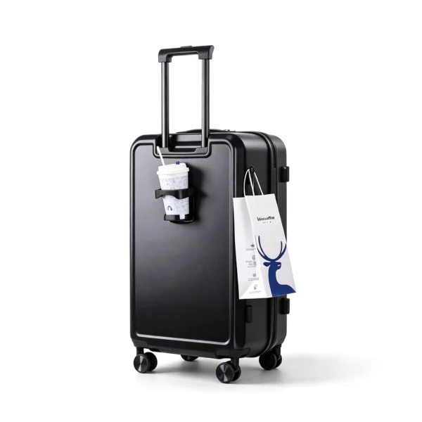 20 Inch Minimalist Hard Shell Carry-on Luggage with Cup Holder & Side Hook