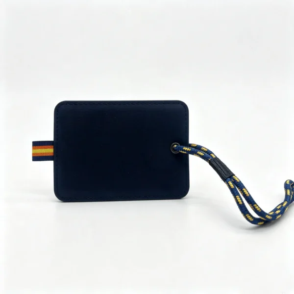 7-2 BadgeMate OEM PU Leather ID Badge Holder with Woven Lanyard
