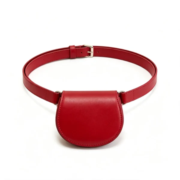 MicroSaddle Mini Leather Crossbody Belt Bag, Minimalist Waist Pouch with Custom Logo
