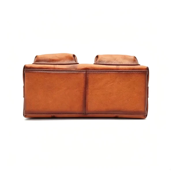 ForgeTread Vintage Leather Cargo Messenger Bag