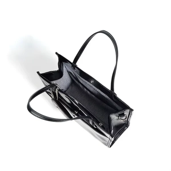 ZA05-5_结果 Women Glossy Tote Handbag With Mini Pouch