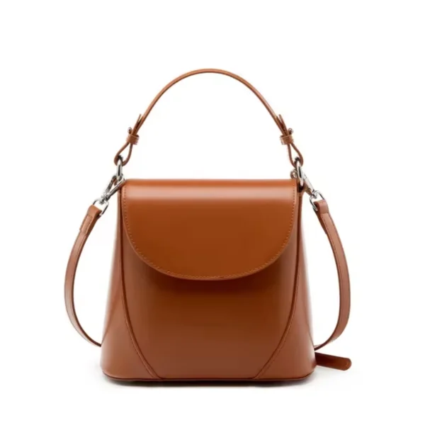 ZA07-2_结果 Women Flap Bucket Handbag Crossbody Bag