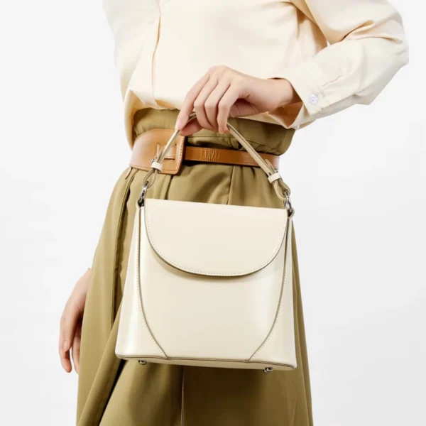 ZA07-4_结果 Women Flap Bucket Handbag Crossbody Bag