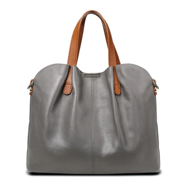 Women Color‑Block Ruched Tote Handbag