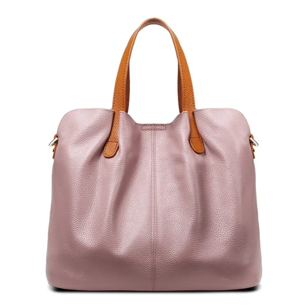 Women Color‑Block Ruched Tote Handbag