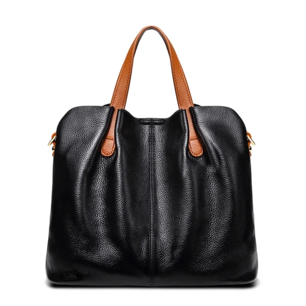 Women Color‑Block Ruched Tote Handbag