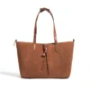 Women Suede Leather Tote Shoulder Bag