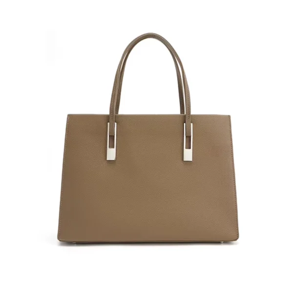 ZA13-1 women‑pebbled‑leather‑business‑tote‑bag‑front‑view.jpg Women Pebbled Leather Business Tote Handbag
