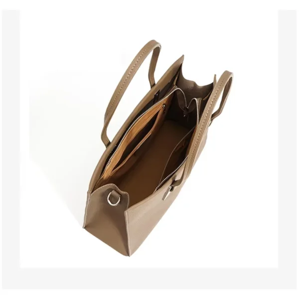 ZA13-3 women‑pebbled‑leather‑business‑tote‑bag‑inner‑detail.jpg Women Pebbled Leather Business Tote Handbag
