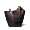 Women Color‑Block Bucket Tote Shoulder Bag