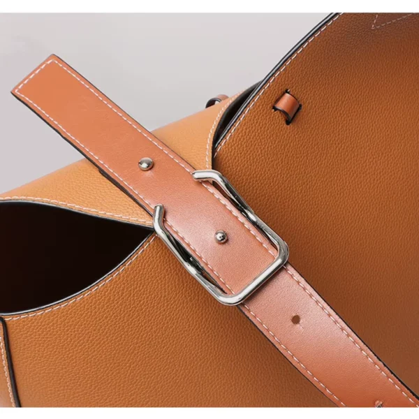 Women Color‑Block Bucket Tote Shoulder Bag