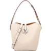 Women Two‑Tone Chain Bucket Crossbody Shoulder Bag