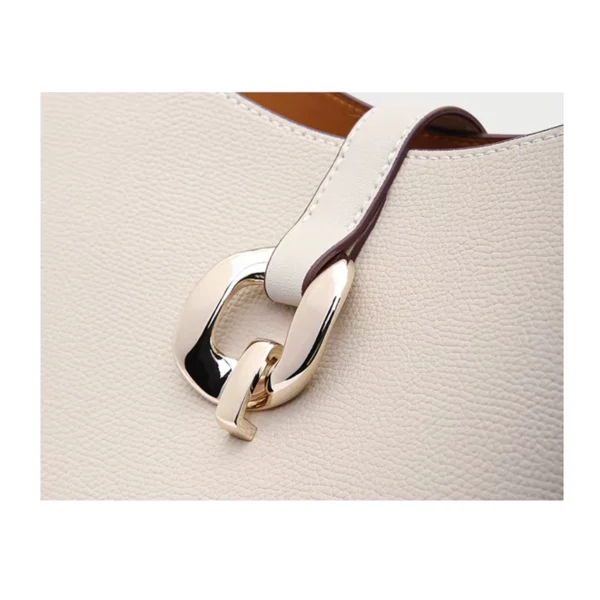 Women Two‑Tone Chain Bucket Crossbody Shoulder Bag