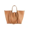 Women Vintage Gold Buckle Large Tote Handbag