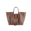 Women Vintage Gold Buckle Large Tote Handbag