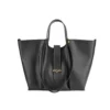 Women Vintage Gold Buckle Large Tote Handbag