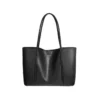 Women Minimalist Large Black Office Tote Shoulder Bag