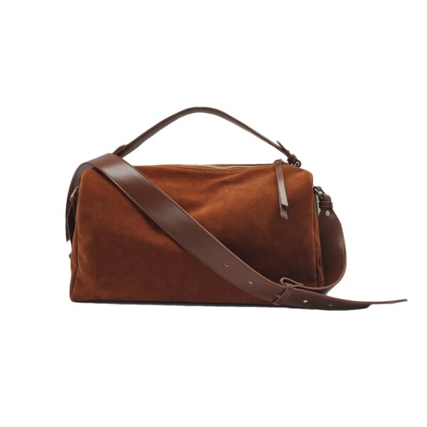 Suede Vintage Large Crossbody Bag