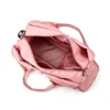 YogaTote Pink Nylon Gym Bag with Yoga Mat Strap and Shoe Compartment, Women's Sports Duffel with Detachable Strap