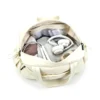 duffel bag 4 AvenueBoston Textured Boston Bag with Leather Flap, Women's Weekender Duffel with Crossbody Strap, Ivory