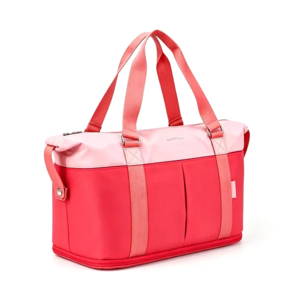 duffel bag 8 FlexiCarry Color-Block Travel Duffel with Shoe Compartment, Sporty Weekend Bag with Custom Logo