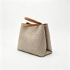 Monogram PVC Tote Handbag, Top Handle Work Bag With Removable Shoulder Strap