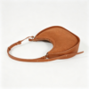 Brown Suede PU Crescent Hobo Bag Adjustable Strap Zip Closure Crossbody Shoulder Bag
