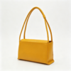 Women Yellow Envelope Flap Shoulder Bag Deer Head Hardware Smooth PU Leather Underarm Handbag